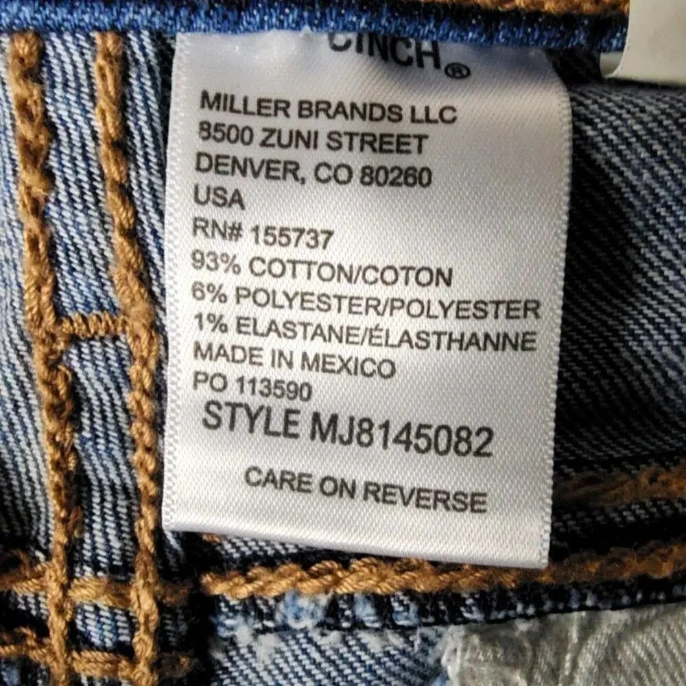 Cinch Lynden Jeans Womens 30/9 Long Blue Mid Rise Slim Bootcut Stretch Denim